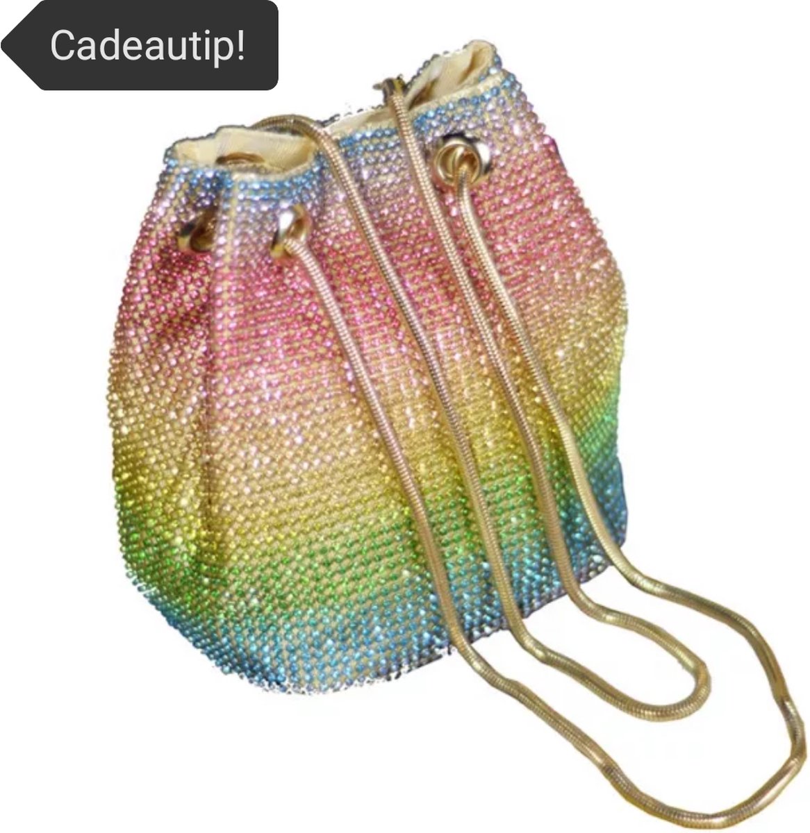 openbaring Tentakel Lol Schoudertas clutch regenboog met glinsterende stenen - tassen accessoires  van strass... | bol.com