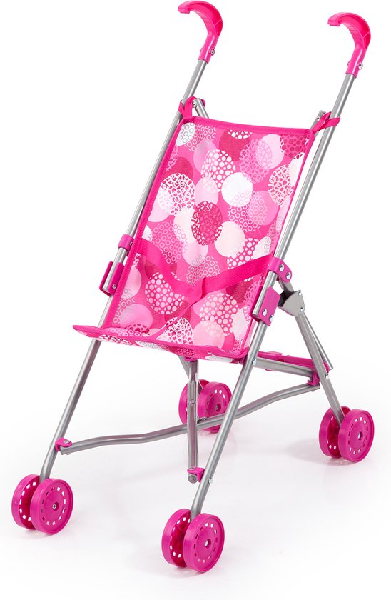 Bayer Design - Poppenbuggy - Roze en wit (30541AA)