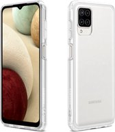Merkloos Samsung A12 Hoesje Transparant Wit - CS3T