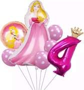 Disney Prinses Ballonnen Verjaardagsfeestje 8 stuks Decoraties Kinderen Speelgoed Folie Ballon Nummer 4