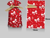 Cadeauzakjes | Cadeauverpakkingen | Kerst | Kerstman | Kerstboom | Kerst | Kerstmis | Christmas | Xmas | Strik | 5 stuks
