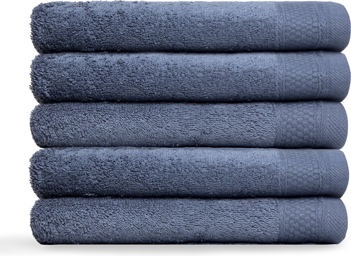 Solepaxx Hotelkwaliteit badhanddoeken [5stuks] 70x140 Donker blauw