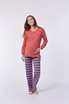 Woody pyjama dames - rood - 212-1-SIL-S/437 - maat L