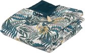 Tropik Bedrukt Fluwelen Quilt - 80 x 180 cm