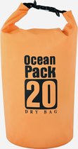 Nixnix Waterdichte Tas - Dry bag - 20L - Licht oranje - Ocean Pack - Dry Sack - Survival Outdoor Rugzak - Drybags - Boottas - Zeiltas
