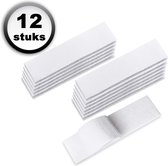 AWEMOZ Klittenband Zelfklevend - 3 cm Breed x 10 cm Lang - Witte Velcro - 12 Stuks - Klussen - Velcro Tape