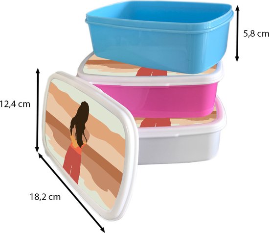 Lunchbox Blauw - Lunchbox - Breadbox - Femme - Vêtements - Plage - Été - 18x12x6 cm - Enfants - Garçon