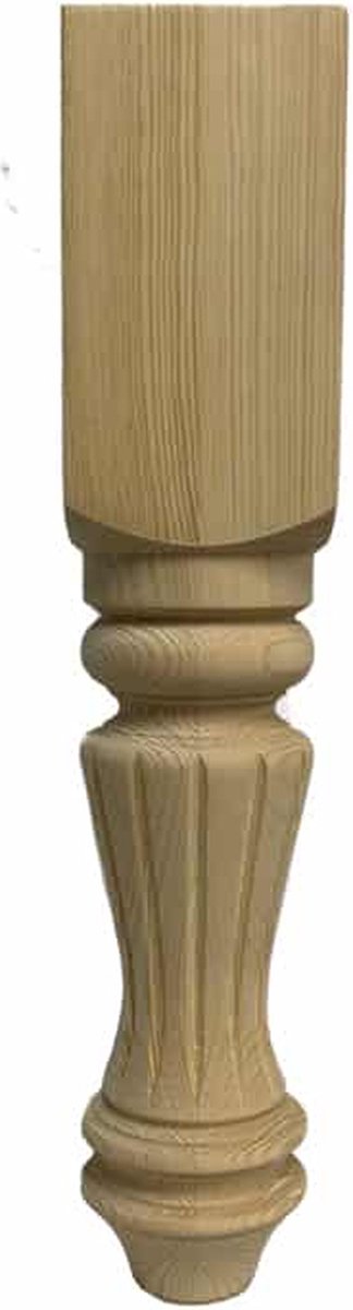 Koloniale houten salontafelpoot met cannelures 430x90mm - set á 4 st.