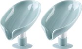 Noiller Zeepbakje - Zeephouder - Zeepschaaltje - Zeepdoos - 2 stuks - Blauw - 13 x 10.5 cm