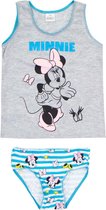 Ondergoedset - Minnie Mouse - Gestreept - Grijs/Blauw - Maat 116-122