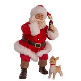 Kurt S. Adler -Coca-Cola® Fabriché Santa + dog 90th Anniversary