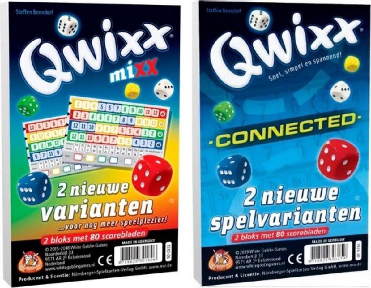 Spellenbundel - 2 stuks - Dobbelspel - Qwixx Mixx & Qwixx Connected
