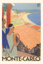 Vintage Journal Badminton Court, Monte Carlo Travel Poster