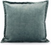 Kussen 45x45cm velvet muntgroen Lounge
