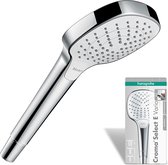 hansgrohe Croma Select E douchekop (regendouche, 3 straalsoorten) wit/chroom