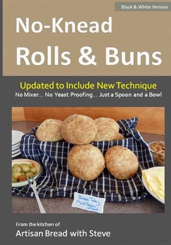 No-Knead Rolls & Buns (B&W Version) - cover