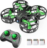 Faseras H823H Mini Drone - Draagbare Mini Drone - 3 Versnellingen en Inclusief Afstandbediening - 3 Batterijen Inbegrepen - Groen