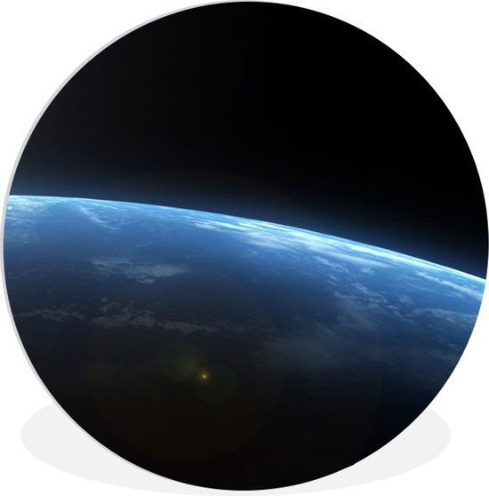 WallCircle - Wandcirkel ⌀ 90 - Aarde - Ruimte - Planeten - Ronde schilderijen woonkamer - Wandbord rond - Muurdecoratie cirkel - Kamer decoratie binnen - Wanddecoratie muurcirkel - Woonaccessoires