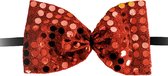 Carnival Toys Vlinderstrik Glitter 12 Cm Polyester Rood