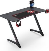 Ellanora® Gaming bureau - Gamebureau - Gaming desk - Gaming tafel - Ergonomische bureau met headset stand - Laptopstandaard