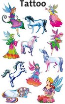 Plak Tattoos – Plaktattoo Unicorn – Eenhoorn Versiering - Elfjes - Kerstcadeautjes Klein - Schoencadeautjes Sinterklaas - Plaktattoos Voor Meisje – Kerstcadeau Kinderen - Decoratie - Traktati