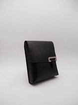 SENSE Schoudertas Elena zwart - Italiaanse crossbody bag - Toscaanse leer