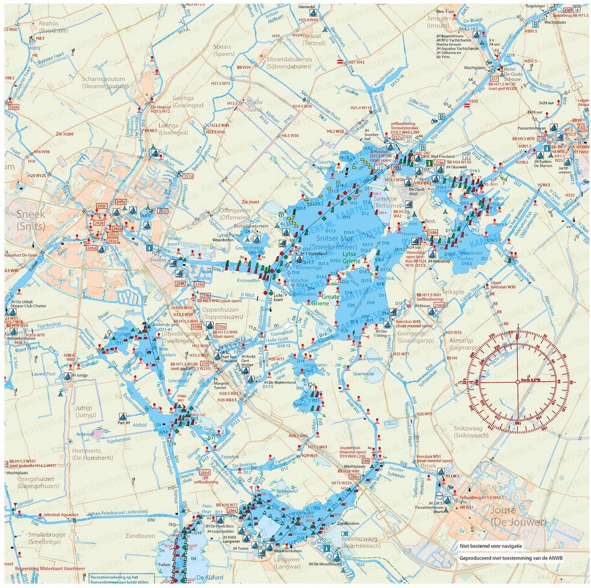 Kaartkussen incl vulling 50x50cm sneekermeer