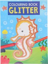 Glitter Kleurblok "Zeepaardje" 12 Kleurplaten | Sint-tip | Kerst-tip | Schoencadeau
