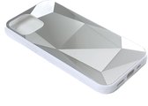 Apple iPhone 12 PRO MAX | Spiegel Facet hoesje | Beschermhoesje - Backcover | Spiegelhoesje - Mirrorcase | Diamant - Diamond | ZILVER - SILVER