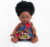 Little Melanin "Ashanti" Bruine Pop / Donkere Pop Meisje Zwart Haar Afrikaanse Traditionele Kleding