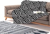 Zethome - Bankhoes - 180x180 cm - Sofa Cover- Chenille Stof - Bank hoes - Bank beschermer - Digital Printed - Zebra