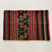 Authentieke Kussen  – 60 x 40 cm - Kelim gemaakt kussen - 100 % Wol - handgeweven kelim kussen- Turkse kussen