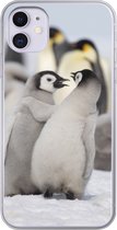 Geschikt voor iPhone 11 hoesje - Pinguïns - Sneeuw - Dieren - Siliconen Telefoonhoesje