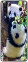 Geschikt voor Samsung Galaxy A30s hoesje - Panda's - Boom - Natuur - Siliconen Telefoonhoesje