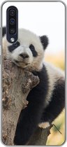 Geschikt voor Samsung Galaxy A50 hoesje - Panda - Boom - Licht - Siliconen Telefoonhoesje