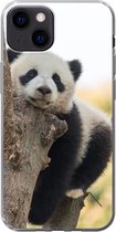 Geschikt voor iPhone 13 hoesje - Panda - Boom - Licht - Siliconen Telefoonhoesje