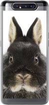 Geschikt voor Samsung Galaxy A80 hoesje - Konijn - Huisdieren - Vacht - Siliconen Telefoonhoesje