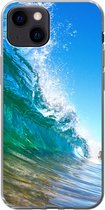 Geschikt voor iPhone 13 mini hoesje - Een close-up van een golf die breekt voor de kust van Hawaii - Siliconen Telefoonhoesje