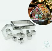 ZijTak - Gingerbread house - Uitsteekvorm - Kerst - Christmas - 10-delig - Staal