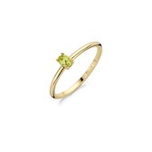 Blush Dames Ring Goud - Goud/Groen - 17.25 mm / maat 54