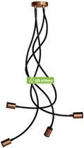 LEDatHOME - Wand en plafond Mini SPOTLIGHT Lamp GU1d0 Flex 90 - Geborsteld koper