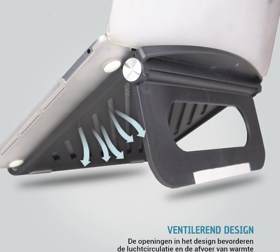 Laptopstandaard - Laptop Standaard - Inklapbaar - tot 17 Inch - Lichtgewicht - Zwart