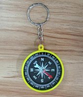 sleutelhanger kompas junior 4,5 cm zwart