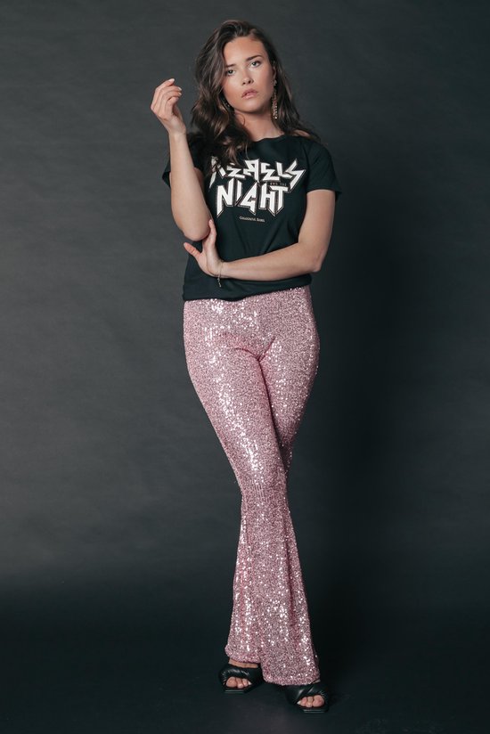 Colourful Rebel Jolie Sequins Flare Broek - Maat XS | bol.com