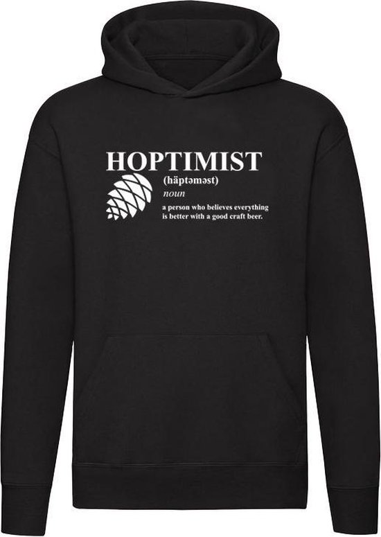 Foto: Hoptimist hoodie bier alcohol gebrouwen ambacht drank cadeau unisex trui sweater capuchon