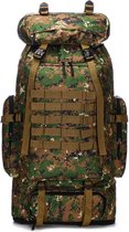 Vivagear® Militaire Rugzak Camo Groen - Tactical Rugzak - Waterdichte Rugtas - Backpacken - Survival - Outdoor - 100L Inhoud