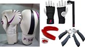 FT 3pcs Pack / Boxing Gloves / Teeth Protection / Hand Wrap/ 08 OZ