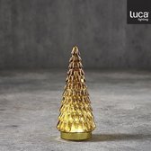 Luca Lighting - Boom l.bruin 4 led werkt op batterijen - h21xd9cm - Woonaccessoires en seizoensgebondendecoratie