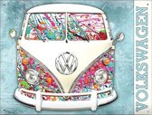 VW T1 Paint Splat .   Metalen wandbord 41 x 30 cm