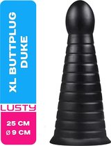 Lusty XL Buttplug Duke - Grote Anaalplug - Met Zuignap - Zwart - Anaaltoys - Seksspeeltjes - Sex Toys